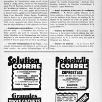 2258 - Page XI-1921 - Dernières nouvelles. Les techniques thermales d’Aix-les-Bains / La crémation en France / Académie des sciences de Rome / Une carte héliographique de la France / Projet de création d’une croix de combattant volontaire / Hôpitaux de Bordeaux / Hôpitaux de Toulouse