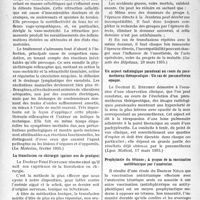 2279 - Page 1942 - Partie scientifique. L'actualité scientifique. La Presse. La cellulite [(La Médecine, février 1935)] / La transfusion en chirurgie (quinze ans de pratique) [(Gazette des Hôpitaux, 20 mars 1935)] / Un aspect radiologique paradoxal au cours du pneumothorax thérapeutique : Un cas de pneumothorax opaque [(Lyon Médical, 17 mars 1935)] / Prophylaxie du tétanos ; à propos de la vaccination antitétanique par l’anatoxine [(Liège Médical, 12 mai 1935)]