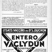 2298 - Page XLVII-1961 - A travers l’officiel. Réponses des ministres aux questions des parlementaires. Régime d’études des étudiants en médecine / Correspondance. Questions médico-militaires. Promotion au grade de médecin-capitaine / Conditions de l’indemnité de soins pour tuberculose
