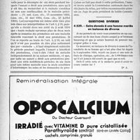 2305 - Page 1968-LIV - Correspondance. Assurances sociales. La rechute en matière d’assurance-maladie / Questions diverses. Soins donnés à une femme mariée en instance de divorce