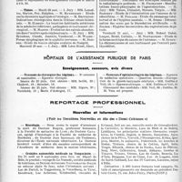 2363 - Page 2020 - Partie professionnelle. Faculté de médecine de Paris. Enseignement et actes de la Faculté / Hôpitaux de l’assistance publique de Paris. Enseignement, concours, avis divers / Reportage professionnel. Nouvelles et Informations. Nécrologie [Docteurs Roque, Cavalié, Jean Sendrail] / Croisière automobile médicale en Yougoslavie