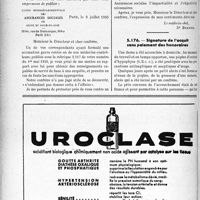 2389 - Page 2042 - Correspondance. Assurances sociales. Rôle du médecin-contrôleur d’Assurances sociales ; les appareils d’orthopédie / Signature de l’acquit sans paiement des honoraires