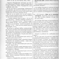 2413 - Page 2066 - Partie scientifique. L'actualité scientifique. Les Thèses. L’épreuve d’hypoglycémie provoquée chez l’individu normal et le diabétique, par Dr E. Obadia (Jouve et Cie, Paris. 1935) / Action de quelques extraits endocriniens sur le développement d’un sarcome chez des rats mâles, par Dr A. Assaily (Librairie Marcel Vigné, Paris, 1935) / Essai sur le pneumothorax controlatéral, par Dr J. Salmon (Bosc et Riou, éditeurs, Lyon, 1935)