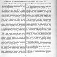 2432 - Page 2085 - Partie professionnelle. Nos réunions médicales. A l’assemblée générale de la maison du médecin. Ne pourrait-on pas y admettre des médecins convalescents ou ayant besoin de repos ? / Le IXe Congrès de l'Association des Gynécologues et Obstétriciens de Langue Française
