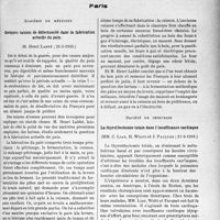 2482 - Page 2131 - Partie scientifique. L'actualité scientifique. Les Sociétés Savantes. Paris. Académie de médecine. Quelques raisons de défectuosité dans la fabrication actuelle du pain, (21-5-1935) / Société de chirurgie. La thyroïdectomie totale dans l’insuffisance cardiaque, (27-3-1935)