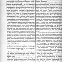 2483 - Page 2132 - Partie scientifique. L'actualité scientifique. Les Sociétés Savantes. Paris. Société médicale des hôpitaux de Paris. Valeur clinique de l’ïnterférométrie, (18-1-1935) / Insuffisance thyroïdienne avec œdèmes et hémorragie, (28-1-1935)