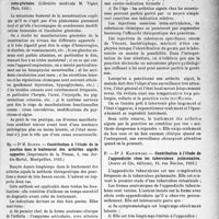 2484 - Page 2133 - Partie scientifique. L'actualité scientifique. Les Thèses. Manifestations menstruelles extra-génitales, par Dr R. Leroy (Librairie médicale M. Vigné, Paris, 1935) / Contribution à l’étude de la ponction dans le traitement des arthrites aiguës suppurées, par Dr M. Zilber (Imprimerie de la Presse, Montpellier, 1935) / Contribution à l’étude de l’appendicite chez les tuberculeux pulmonaires, par Dr J. Kaniewski (Jouve et Cie, éditeurs, 1935)