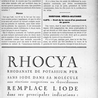2506 - Page LIII-2155 - Correspondance. Assurances sociales. Rechute plus de deux mois après la cessation des soins / Questions médico-militaires. Droit de la veuve d’un pensionné de guerre