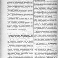 2549 - Page 2194 - Partie Scientifique. L'actualité scientifique. Les Thèses. Epithysite vertébrale et cyphose douloureuse des adolescents, par Docteur Belsamond Ramain (1935. Thèse, 117 pages) / Contribution à l’étude des ostéo-arthropathies dans la syringomyélie. A propos de trois cas observés à l’hôpital Saint-Antoine, Dr Georges Naud (Jouve et Ce, Paris, 1935) / Les formes abortives de la tuberculose pulmonaire, par Dr Paul Sifflet (Louis Arnette, éditeur, Paris, 1935)