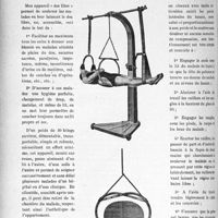 2551 - Page 2196 - Partie Scientifique. L'actualité scientifique. Inventions nouvelles. " Le dos libre ”. Appareil élévateur pour malades et blessés