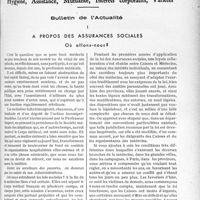 2552 - Page 2197 - Partie Professionnelle. Bulletin de l’Actualité. A propos des assurances sociales. Où allons-nous?