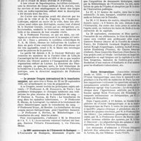 2567 - Page 2212 - Partie Professionnelle. Reportage professionnel. Nouvelles et Informations, (Voir les Dernières Nouvelles en tête des « Demi-Colonnes »). Luchon / Le premier Congrès international de la transfusion sanguine / Le 300e anniversaire de l’Université de Budapest / Union thérapeutique