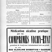 2577 - Page 2222 - Correspondance. Fiscalité. Patente en cas de changement de domicile / Imposition à la cédule des bénéfices des professions non commerciales