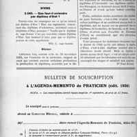 2579 - Page 2224 - Correspondance. Fiscalité. Le chèque comme moyen de payement / Divers. Que faut-il entendre par diplôme d’État ? / Bulletin de souscription à l’agenda-memento du praticien (édit. 1936)
