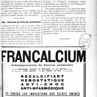 2638 - Page LIII-2279 - Correspondance. Questions médico-militaires. Avantages attachés au titre de combattant volontaire / Demande de carte de combattant