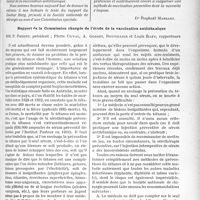 2668 - Page 2305 - Partie Scientifique. Travaux originaux. A propos de la vaccination contre le tétanos. Rapport de la Commission chargée de l’étude de la vaccination antitétanique, MM. P. Fredet ; Pierre Duval, A. Gosset, Bouvillois et Louis Bazy