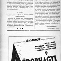 2691 - Page 2328-XXXVIII - A travers l’officiel. Loi du 26 juillet 1935 relative à l’exercice de la médecine et de l’art dentaire / Nomination d’un auditeur au Conseil supérieur d’hygiène publique / Syndicat général des Urologistes Français
