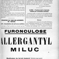 2694 - Page XLI-2331 - Correspondance. Baux et locations. La réduction de 10% sur les loyers est applicable depuis le 17 juillet 1935 aux loyers payés d’avance / Application du tarif des accidents du travail. Consultation de nuit avec confrère / Fracture de la clavicule traitée par extention continue