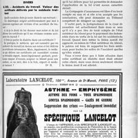 2698 - Page XLV-2335 - Correspondance. Assurances sociales. Distinction entre l’application de l’article 59 et l’Assistance médicale gratuite / Divers. Accidents du travail. Valeur des certificats délivrés par le médecin traitant