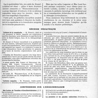 2730 - Page 2363 - Partie Scientifique. L'actualité scientifique. Les Congrès. Les journées médicales Belges, par G. Blechmann. Réunion pédiatrique / Conférences sur l’endocrinologie