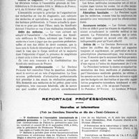 2745 - Page 2378 - Partie Professionnelle. Fédération des syndicats médicaux de l'Eure. Assemblée générale du 30 juin 1935 / Reportage professionnel. Nouvelles et Informations, (Voir les Dernières Nouvelles en tête des « Demi-Colonnes »). Ve Conférence de l’Association internationale de pédiatrie préventive