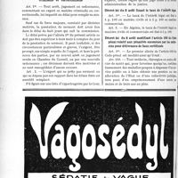 2809 - Page 2438-XLVIII - A travers l’officiel. Décret-loi du 8 août portant réduction de 10 % du montant de certains droits et émoluments et notamment des honoraires d’expertise / Décret-loi du 8 août concernant l’expertise en matière criminelle et correctionnelle / Décret-loi du 8 août fixant le taux de l’intérêt légal / Décret-loi du 8 août modifiant l’article 160 du Code pénal relatif aux pénalités encourues par les médecins pour délivrance de faux certificats