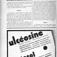 2815 - Page 2444-LIV - Correspondance. Baux et locations. Le propriétaire doit donner congé pour reprendre les locaux à l’expiration de la prorogation légale / La réduction de 10% sur les loyers est applicable de plein droit / Assurances sociales. Droit aux prestations de l’assurance-maladie pour un nouveau-né