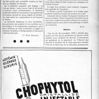 2870 - Page XLI-2495 - A travers l’officiel. Jurisprudence. Loi des Pensions. — Médecin condamné sans avoir été appelé à présenter ses moyens de défense [Dr Paul Boudin] / Correspondance. Accidents du travail. Pension de guerre et accident du travail