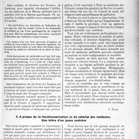 2892 - Page 2513 - Propos du jour. De l’emploi abusif des médecins militaires pour délivrer des certificats aux fonctionnaires civils des colonies [J. Noir] / A propos de la fonctionnarisation et du salariat des médecins. Une lettre d’un jeune confrère [J. Noir]