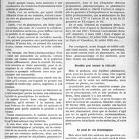 2938 - Page 2541 - Partie Professionnelle. Méthodes nouvelles de publicité pharmaceutique. Les associations diverses avec les médecins. Nullité radicale des associations entre pharmaciens et non-pharmaciens / Procédés pour tourner la difficulté / Le point de vue déontologique