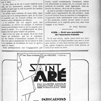 2952 - Page LI-2553 - Correspondance. Assurances sociales. Secret professionnel et contrôle des Assurances sociales / Droit aux prestations de l’assurance-maladie