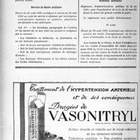 2971 - Page 2568-X - A travers l’officiel. Décrets du 28 août 1935 relatifs au cumul d’une fonction publique et d’un emploi privé / Service de Santé militaire / Pensions militaires
