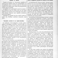 2986 - Page 2583 - Partie Scientifique. L'actualité scientifique. La presse. Syphilis et cancer [(La Pratique médicale Française, mai 1935)] / Conception actuelle de la typho-bacillose [(La Presse Médicale, 20 juillet 1935)] / Pour le diagnostic accéléré du cancer du col utérin [(Le Progrès Médical, 15 juin 1935)]