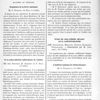 2988 - Page 2585 - Partie Scientifique. L'actualité scientifique. Les Sociétés Savantes. Paris. Académie de médecine. Prophylaxie de la fièvre ondulante, (9-7-1935) / Sur la primo-infection tuberculeuse de l’adulte, (9-7-1935) / Action des eaux sulfatées calciques sur la motricité intestinale, (30-7-1935) / L’épidémie typhique du littoral Français, (9-7-1935)