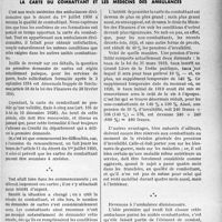 2992 - Page 2589 - Partie Professionnelle. Bulletin de l'actualité. La carte du combattant et les médecins des ambulances