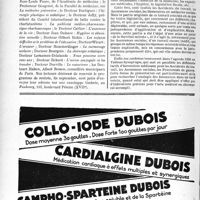 3027 - Page 2620-X - Dernières nouvelles. Les médecins au « Faubourg / L'agenda-Memento praticien 1936