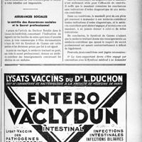 3068 - Page XLVII-2661 - Correspondance. Fiscalité. impôt sur les bénéfices professionnels. Déduction / Assurances sociales. Le contrôle des Assurances sociales et le Secret professionnel