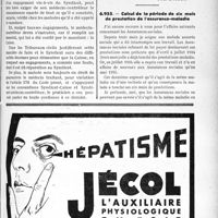 3070 - Page XLIX-2663 - Correspondance. Assurances sociales. Le contrôle des Assurances sociales et le Secret professionnel / Calcul de la période de six mois de prestation de l’assurance maladie