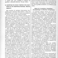 3111 - Page 2700 - Partie scientifique. L’actualité scientifique. La presse. Sels d’or et tuberculose pulmonaire [(Bruxelles-Médical, 30 juin 1935)] / La radiothérapie des tumeurs végétantes intra-canaliculaires du sein (Epithélioma dentritique. Mamelle saignante) [(La Médecine, juin 1935)] / Nature de la spondylose rhizomélique ; physiopathologie et déductions thérapeutiques [(Revue du Rhumatisme, juin 1935)]