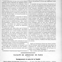 3134 - Page 2723 - Partie professionnelle. «Nos réunions médicales». Echos du banquet des médecins de la Seine. Extraits du discours de M. Jayle, qui présida la fête / Faculté de médecine de Paris. Enseignement et actes de la faculté