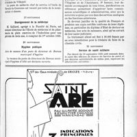 3158 - Page IX-2743 - A travers l’officiel. Asiles publics d’aliénés / Enseignement de la médecine / Hygiène publique / Service de santé militaire