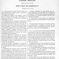 3166 - Page 2751 - Partie scientifique. Travaux originaux. Clinique médicale. Étude clinique des polyglobulies, professeur A. Clerc