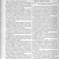 3185 - Page 2768 - Partie scientifique. L’actualité scientifique. Les sociétés savantes. Paris. Société médicale des hôpitaux de Paris. Les sténoses inflammatoires du pylore avec parésie gastrique ectasiante, 31-5-1935 / Embolie, dite gazeuse, au cours d’une ponction exploratrice. Hémiplégie droite avec aphasie. Amaurose transitoire. Guérison, 10-5-1935