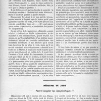 3201 - Page 2784 - Partie professionnelle. Obligations militaires et récompenses honorifiques / Médecine de jadis. Faut-il soigner les apoplectiques ?