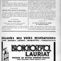 3234 - Page XI-2813 - A travers l'officiel. Service de santé militaire / Emplois réservés / Médecin de l’Ecole supérieure de l’aéronautique / Médecin d’Asile agricole / Réponses des ministres aux questions des parlementaires. Tarif de responsabilité des frais de séjour des assurés sociaux dans les asiles d’Aliénés / Le secret du placement des pupilles de l’Assistance publique