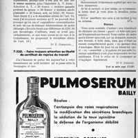 3237 - Page 2816-XIV - Correspondance. Application du tarif des accidents du travail. Opérations concomitantes / Faire toujours attention au libellé du certificat de reprise du travail