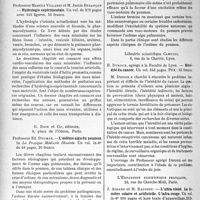 3259 - Page 2836 - Partie scientifique. L'actualité scientifique. Les livres. Hydrologie expérimentale, par Professeur Maurice Villaret et M. Justin Bezançon, Masson et Cie, éditeurs, Paris / L’œdème aigu du poumon In La Pratique Médicale Illustrée, par Professeur Ed. Doumer, G. Doin et Cie, éditeurs, Paris / Hérédité du cancer, par E. Duroux, Librairie scientifique Camugli, Lyon / L’ultra-violet. La lumière solaire et artificielle. L’infra-rouge, par J. Aimard et H. Dausset, L’Expansion scientifique Française, Paris