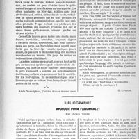 3273 - Page 2850 - Partie professionnelle. Impressions de voyage. Minuit — 80° latitude Nord / Bibliographie. Apologie pour l’anormal, par Julien Teppe