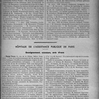 3348 - Page 2919 - Partie professionnelle. Faculté de médecine de Paris. Enseignement et actes de la faculté / Hôpitaux de l’assistance publique de Paris. Enseignement, concours, avis divers