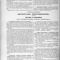 3349 - Page 2920 - Partie professionnelle. Hôpitaux de l’assistance publique de Paris. Enseignement, concours, avis divers / Reportage professionnel. Nouvelles et Informations. Ier Congrès de l’enfant à la mer et à la montagne / Congrès des sociétés des sciences médicales de l’Afrique du Nord / Réunion hydrologique et climatologique de Mont-pellier (Mars 1936) / Centre social d’orthophonie et de rééducation